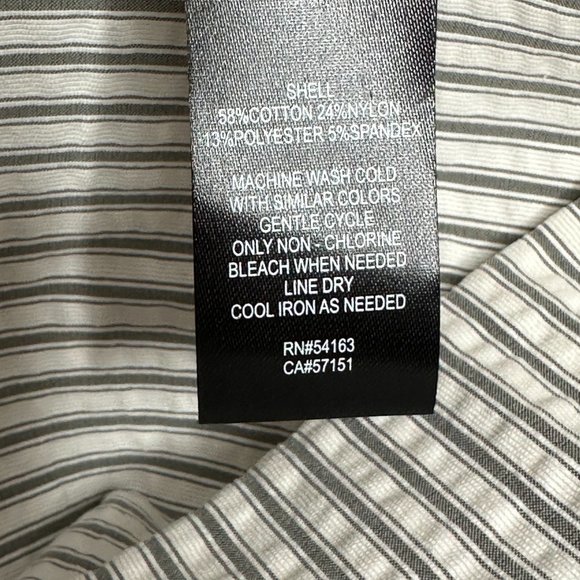 Dress Wing Ruffle Sleeve Pinstripe Crew Neck Zip Stretch Easter Spring Sz 16 - Picture 10 of 14